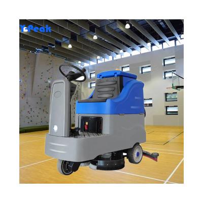 China Hotels High Quality Hotel Ride On Commercial Industrial Electric Auto Tile Hard Floor Cleaning Machine Floor Scrubber for sale