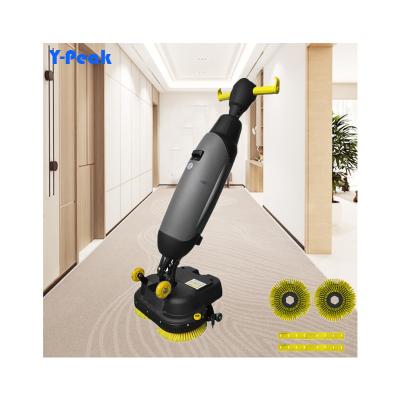 China Hotels Low Price Factory Floor Scrubber Machine Hand Push Mini Floor Scrubber Cleaning Machine for sale