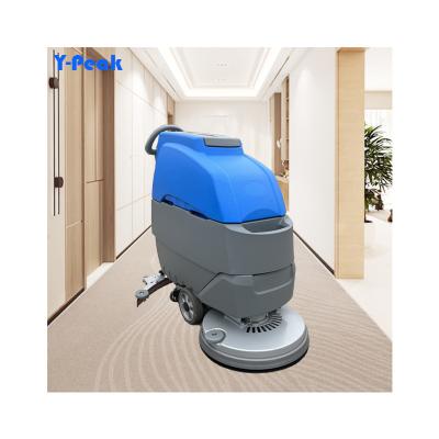 China Hotels Best quality hand push walk behind floor cleaning machine professional industrial commercial floor scrubber for sale