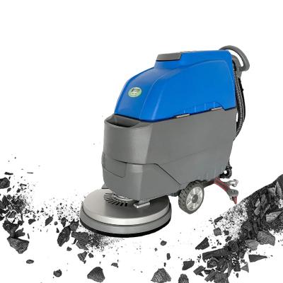 China Hotels Hot Sale Commercial Automatic Battery Electric Cleaning Machine Walk-Behind Floor Scrubber from Factory for Printing Shops for sale