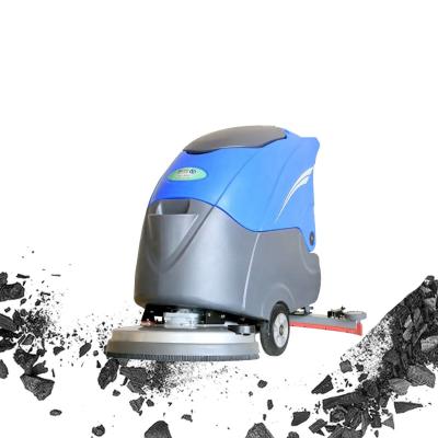 China Hotels Commercial Auto Floor Scrubber Dryer Industrial Walk-Behind Washing Machine for Hotels Printing Shops Gearbox Core Component for sale