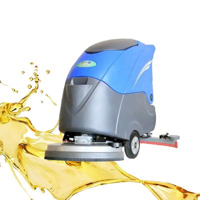 China Hotels Commercial Auto Floor Scrubber Dryer Industrial Walk-Behind Machine for Manufacturing Plant Auto Wash Floor Scrubber for sale