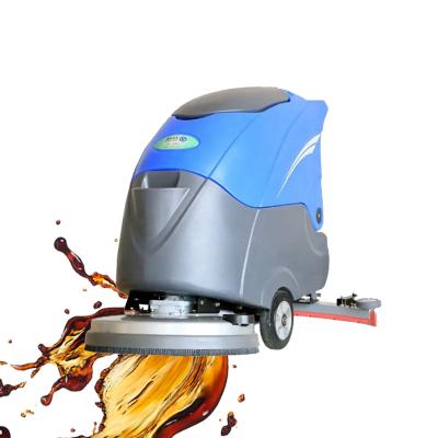 China Hotels Best Quality Professional Industrial Commercial Floor Scrubber Hand Push Walk Machine Hotel Motor Engine Bearing Gearbox for sale