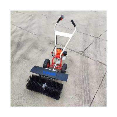 China Hotels Two stroke lawn sweeper portable gasoline power football field tennis court artificial grass cleaning equipment Snow sweeper for sale