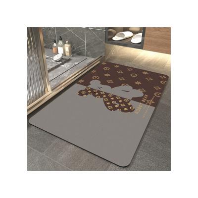 China Cheap and High Quality Sustainable Luxury High Quality Diatom Mud Bathroom Floor Bath Mat for sale