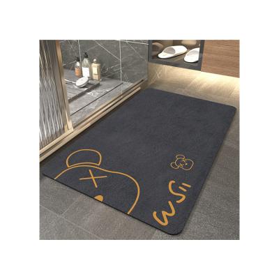 China Sustainable Wholesale High Quality Water Cover Chenille Absorbent Bathroom Non Slip Bath Mat for sale