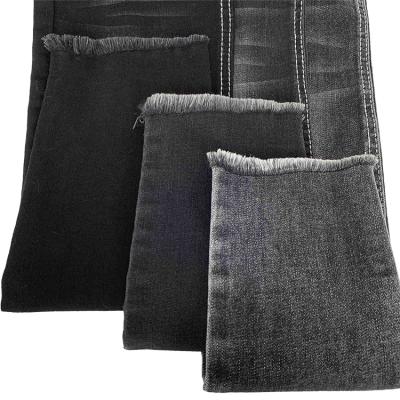 China Black Stretch 9.3oz Siro TR 68% Cotton Stretch Denim Fabric For Jeans for sale