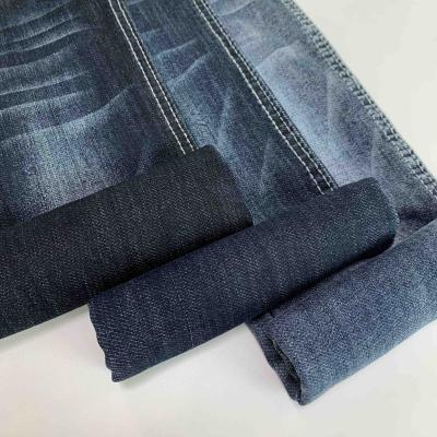 China Blue Wrinkle Resistant 9.1oz Gray Stretch Woven Sirospun Denim Fabric For Jeans for sale