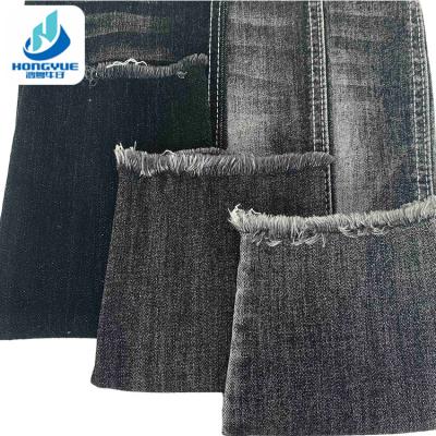 China Stretch 10.5oz Black 73% Cotton Stretch Good Quality Yarn-Dyed Denim Fabric Supplier for sale