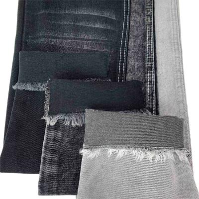 China Wrinkle Resistant Black Cotton Denim Fabric Gob Denim 12oz For Clothing for sale