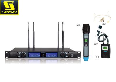 China S20 Dual Channels UHF Professional Wireless Microphone System Long Distance For Stadiums for sale