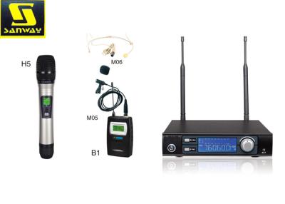 China Double Screen Professional Wireless Microphone Transmitter 1 Channel For Outdoor Show for sale