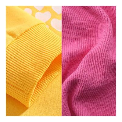 China Anti Pill 32S Ribbed Rib Knit 95 Cotton 5 Spandex Elastane Fabric For Garment for sale