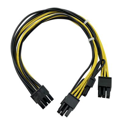 China Custom Manufacturer PCIe GPU Slot Extension Cable Pcie 8 Pin Power Cable Psu To Dual 6 2 8 Pin Extension Splitter Extender Cable for sale