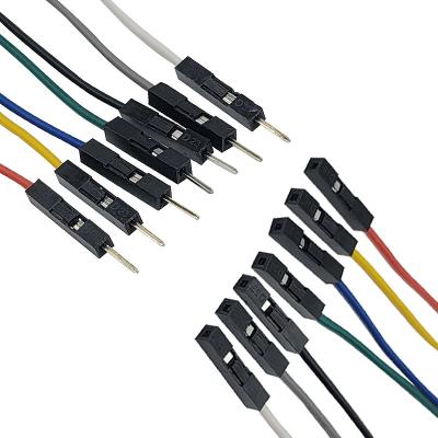 China Dupont Electronic Terminal Line 2.54 Flat Male Wire Harness Connector Rainbow Color Electronic Cable Ribbon Jumper Female for sale