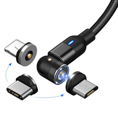 China Electronic 540 Magnetic Charging Cable 360 ​​And 180 Rotation 3 In 1 Magnetic Phone USB Charger Cable for sale