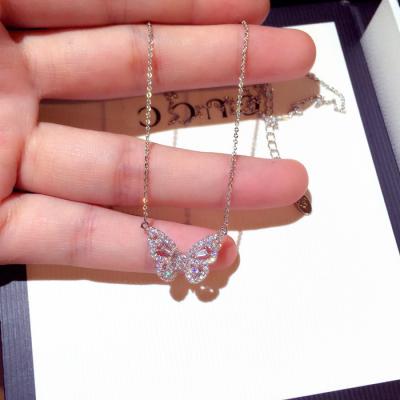 China FASHIONABLE Elegant Butterfly Stainless Steel Plating Gold Silver Women Necklace Jewelry Pendant Charms for sale