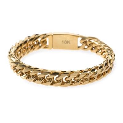 China Wholesale Hiphop Mens Italian Gold Plated Bracelet For Men With Chains Gold Luxe Chains for sale