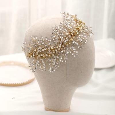 China New Hair Comb Design Zircon Flowver Pageant Tiaras Headbands Wedding Hair Accessories for sale