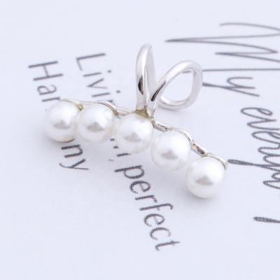 China 925 Trendy Trendy Tragus Helix Ear Cuff Silver Pearl Non-Piercing Earrings for sale