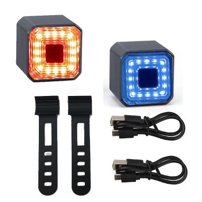 China USB Rechargeable Bicycle Light Tail Light Waterproof Led Warning Light Set for sale