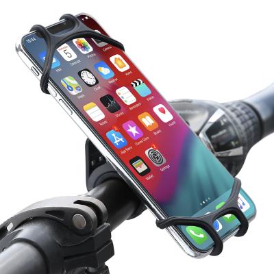 China Can Fit 4 - 6.5 Inch Phone Flexible Bicycle Smartphone Holder 360 Rotation Silicone Bike Mount Cell Phone Holder for sale