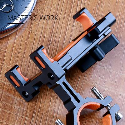 China Compatible Motorcycle Bike Bicycle Handlebar Mount Phone Holder Bike Mobile Phone Holder With Silicone for sale