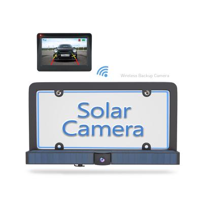 China Waterproof Wireless License Plate Frame Solar Power Car Camera For Car for sale