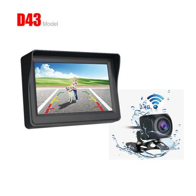 China 4.3inch Night Vision Waterproof Car Reverse Monitor Car IR Reverse Camera Radio for sale