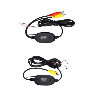 China 2.4G 2.4G RCA Wireless Video Signal Transmitter Receiver Universal Wireless For Car Rear View Reverse Camera 12V for sale