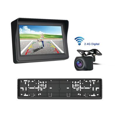 China Waterproof 4.3 Inch Monitor Car Camera Digital Monitor Wireless Kit Car Reverse Rearview Cam for sale