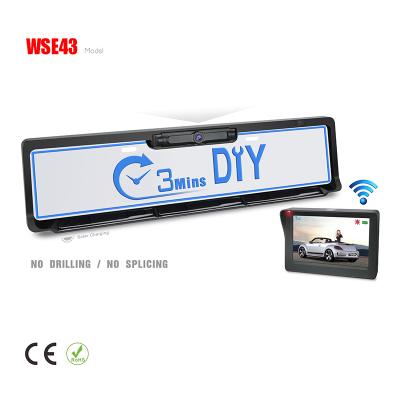 China European New Arrival Wireless Solar Car 2.4G Wireless Parking Aid Camera With Hearing License Dish Camera For Reversing for sale