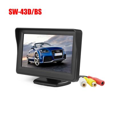 China Car Stereo Reversing 4.3inch Car LCD 2 RCA Video Input Display Backup Reverse Parking Monitor for sale