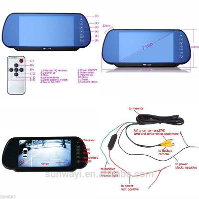 China CarPlay 7inch LCD Car Rearview Mirror Monitor with BT USB SD MP5 for sale