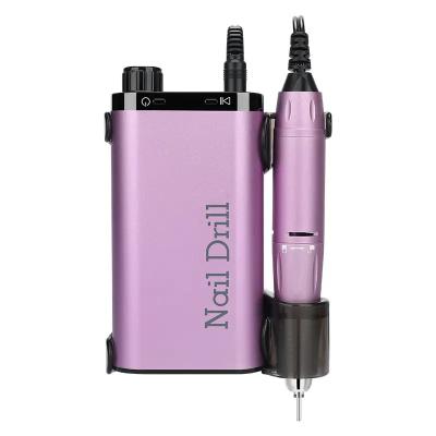 China Crazy hot sale special purple color 35000 rpm nail beauty products professional good quality rechargeable portable nail drill machine for nails for sale