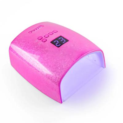 China 48w LED Nail Lamp Rechargeable And Cordless Magic Rose Color Flower Ice Fast Nail Dryer For Gel Polish Treatment Portable BEC911G for sale