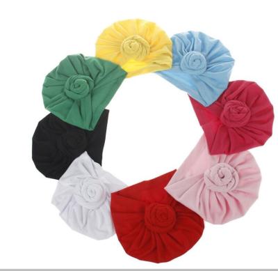 China Mom and Baby Turban Mother Baby Hat Bow Knot Comfortable Solid Parent-child Hat for Baby Hair Accessories for sale