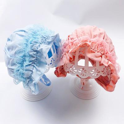 China New Korean Princess Baby Hat Comfortable Newborn Sun Hat Style Lace Cotton Baby Yard Hat for sale