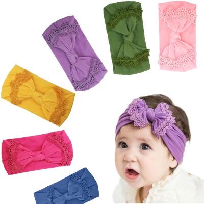 China Super Soft Summer Baby Chiffon Flower Wide Headband Nylon Headband Friendly Material for sale