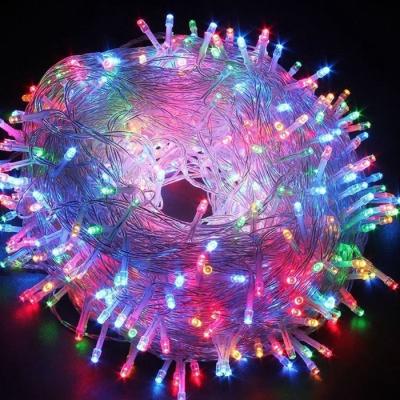 China Decorative Multicolor PVC String Light Holiday Garland 50M 500LED 500LED String Lights Plug In Powered Outdoor Tree Decoration Light for sale