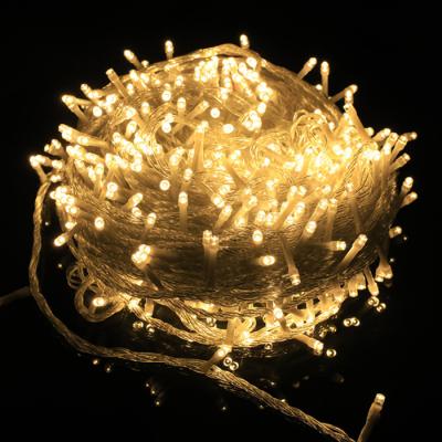 China PVC String Light 30V LED String Light IP44 50M Warm White 500LED PVC Cable Christmas Event Party Decoration Lighting For Wedding for sale