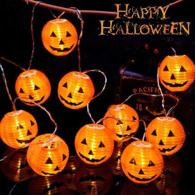 China C6 1.5m 10Led Halloween Pumpkin Ghost Skeletons Bat Festival Light Bar Spider Led String Party Decor Home Halloween Ornament for sale