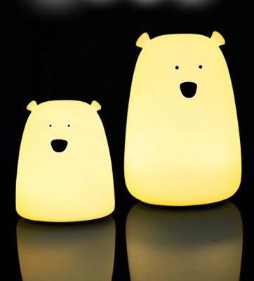 China Modern Christmas Bedroom Baby Kids New Bear Animal Rabbit Soft Silicone Baby Toys GIFT Led Night Light For Kids for sale