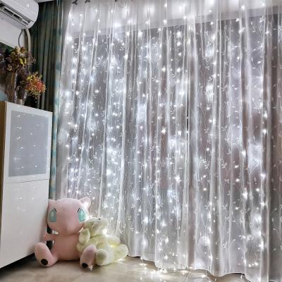 China Regular on/flash/timer 2x3/3x3/6x3m Waterfall Christmas Led String Fairy Lights Garland Home Holiday Decoration Led Curtain Light for sale