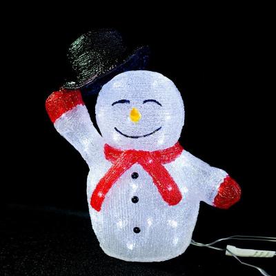 China Acrylic Snowman Santa Claus Christmas Decorative Motif High Quality Santa Claus Holiday Light for sale