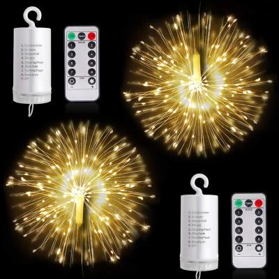 China Battery Operated Garden Firework Fairy Starburst Lights Holiday Time Light Show Christmas Decoration Led Solar Holiday Lighting for sale