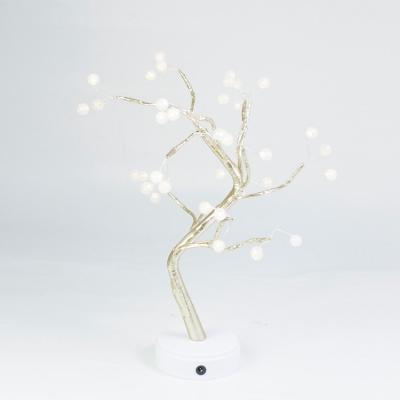 China Mordern Hot Selling USB Decorative Table Lamp Led Desktop Christmas Cherry Blossom Tree Lamp Fairy Lights for sale