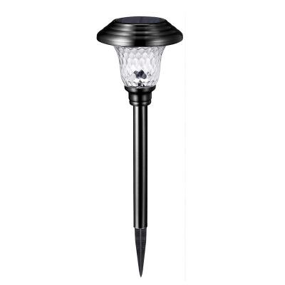 China Morden Glass Stainless Steel Ground Light Outdoor Garden Solar Powered Landscape Lawn Waterproof Lamp for sale