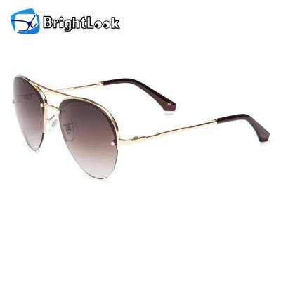 China Trendy Custom Designer Metal Sunglasses Stainless Steel Sunglass Fashion Sun Glasses New for sale