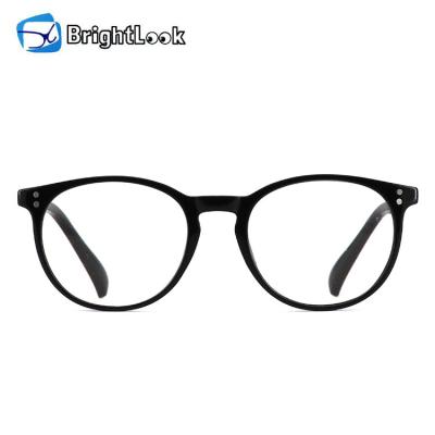 China New Brightlook Slim Fashion Style Classic Round Frames Hot Selling Plastic Reading Glasses for sale